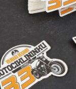 pagal formą išpjauti lipdukai motociklininkams