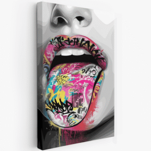 Paveikslas ant drobės Liežuvis abstraktus