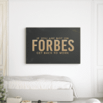 forbes paveikslas ant drobės pakabintas