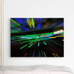 šviesos greičio riba paveikslas ant drobės iš arti