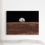 žemė iš mėnulio paveikslas ant drobės ant sienos iš arti