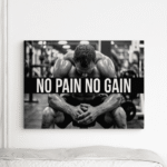 no pain no gain paveikslas ant drobės ant sienos iš arti