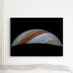 jupiterio nuotrauka ant drobės pakabinta iš arti