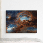 cats paw nebula foto ant drobės interjere iš arti