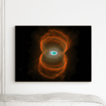 mycn18 nebula foto spauda ant drobės NASA ant sienos iš arti