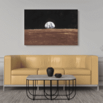 žemė iš mėnulio paveikslas ant drobės ant sienos