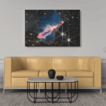 Herbig-Haro 4647 žvaigždės gimimas ant drobės paveikslo