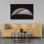 jupiterio nuotrauka ant drobės pakabinta