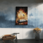 Paveikslas ant drobės žvejys ant sienos