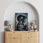 paveikslas vaiko vaizduotė su baldais