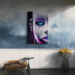 paveikslas ant drobės humanoidas ant sienos