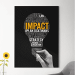 impact paveikslas ant drobės iš arti