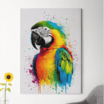 paveikslas ant drobės papūga didelis