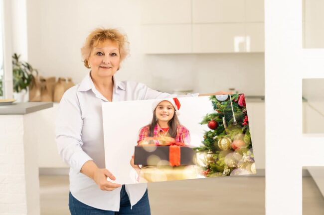 spausdintos drobės pavyzdys dovanai