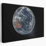 artemis 2 igulos NASA padaryta nuotrauka ir atspausdinta ant drobes