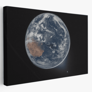 artemis 2 igulos NASA padaryta nuotrauka ir atspausdinta ant drobes