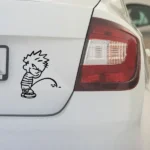 automobilio lipdukas berniukas sisi užklijuotas
