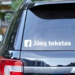 Automobilių lipdukas su Facebook logotipu ant automobilio