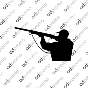 Automobilių lipdukas medžiotojas su šautuvu - juodas vinilas