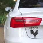 Automobilių lipdukas nebūk gaidys ant automobilio