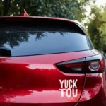 Automobilių lipdukas Yuck Fou ant automobilio
