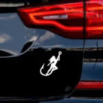 Automobilių lipdukas žvejys kabliukas mergina ant automobilio